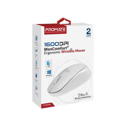 Souris ergonomique sans fil Promate 1 600 DPI Blanc
