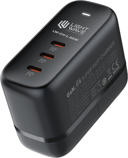 Chargeur Rapide LW-CH-L-65W 3 ports USB Type-C