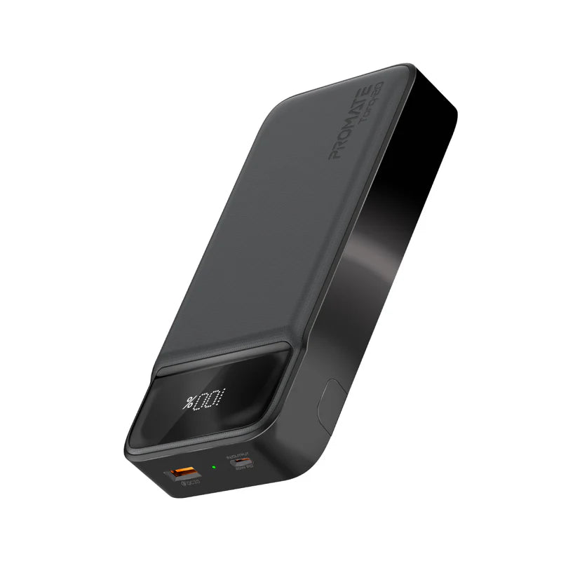 Power Bank Promate Torq-20 Noir, Chargeur portable ultra-mince universel 20000mAh