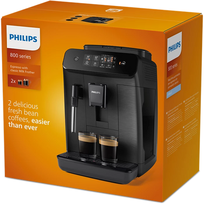 Machine à café grain automatique Philips Series 800 avec mousseur à lait –